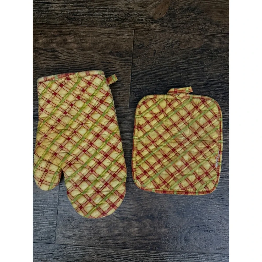 Rooster‎ Sunflower Oven Mitt and Pot Holder Set Farmhouse Kitchen Decor